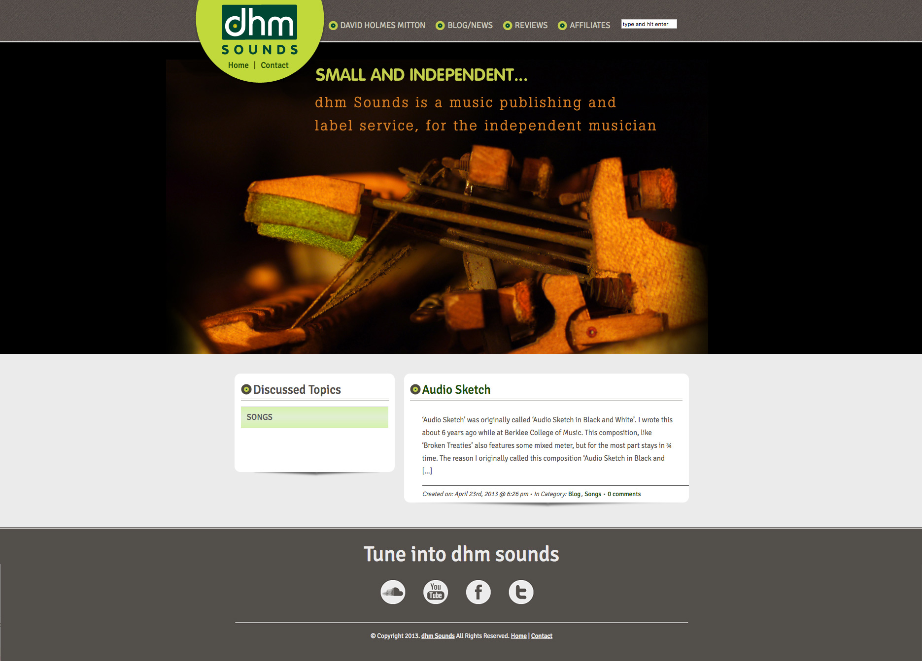 dhm Sounds Website Design