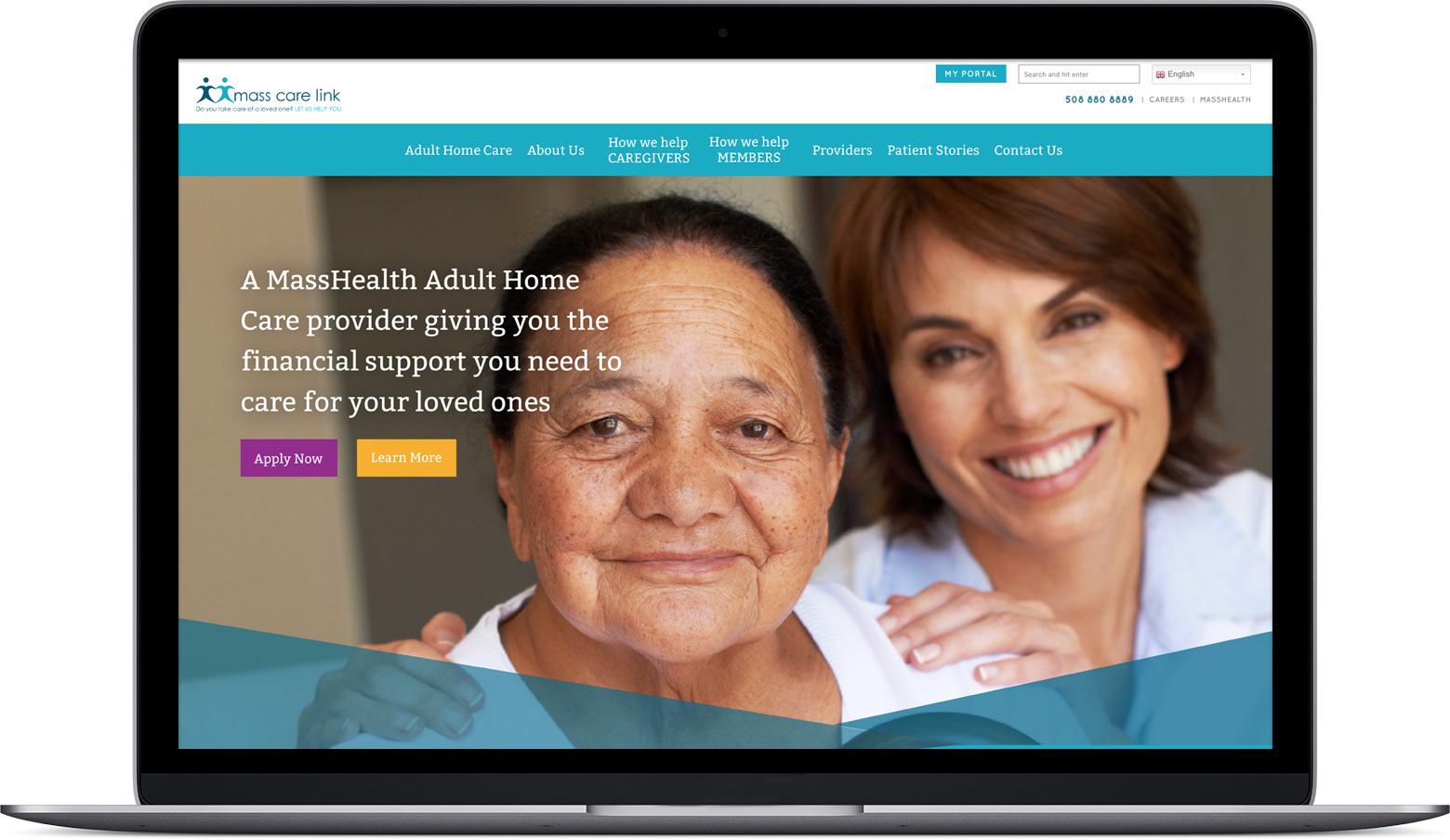 mass care link custom web design