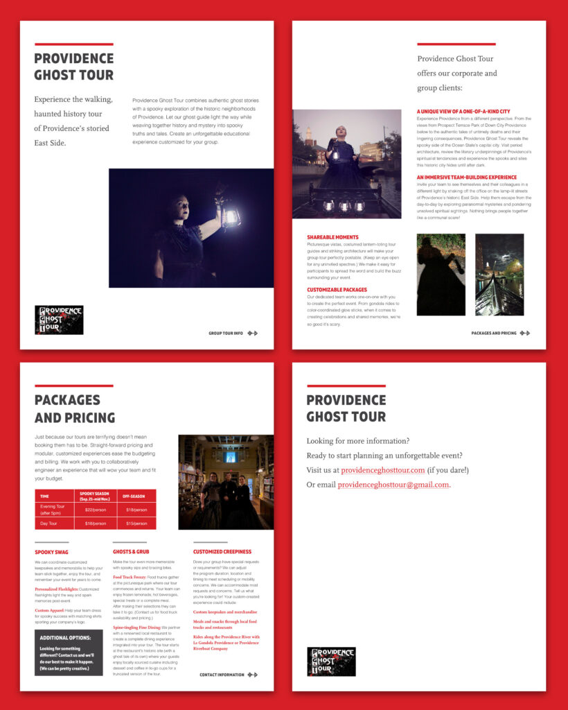 graphic design for a sales kit